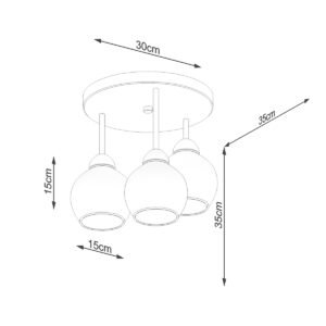 Chandelier Alino 3 Black Ceiling Chandeliers Great Lighting UK Ltd
