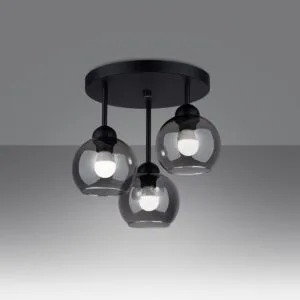 Multi Arm Ceiling Light Alino Three Light Black Hallway Ceiling Lights Great Lighting UK Ltd