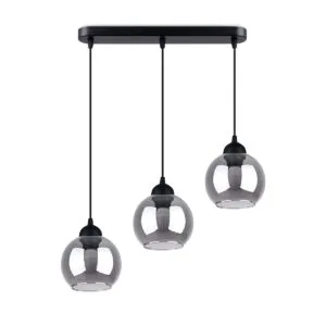 Alino 3-Light Pendant - Black Black Pendant Lights Great Lighting UK Ltd