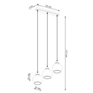 Alino 3-Light Pendant - Black Black Pendant Lights Great Lighting UK Ltd