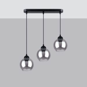 Alino 3-Light Pendant - Black Black Pendant Lights Great Lighting UK Ltd