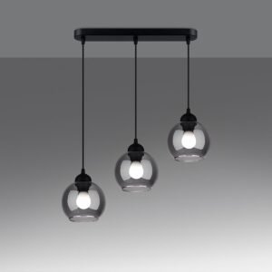 Alino 3-Light Pendant - Black Black Pendant Lights Great Lighting UK Ltd
