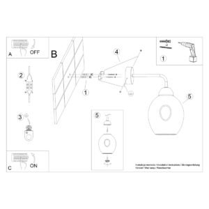 Wall Lamp Fillan 1 Black Single Wall Lights Great Lighting UK Ltd