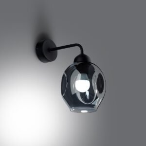 Wall Lamp Fillan 1 Black Single Wall Lights Great Lighting UK Ltd