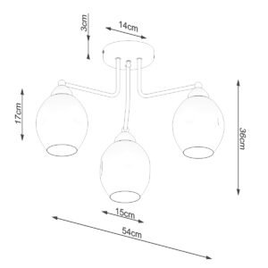 Chandelier Fillan 3 Black Ceiling Chandeliers Great Lighting UK Ltd