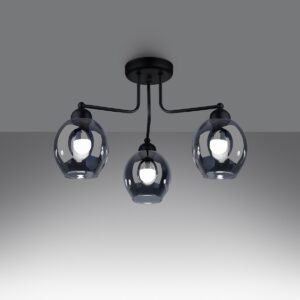 Chandelier Fillan 3 Black Ceiling Chandeliers Great Lighting UK Ltd