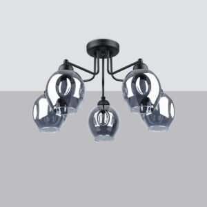 Multi Arm Ceiling Light Fillan Five Light Black Multi Arm Ceiling Lights Great Lighting UK Ltd