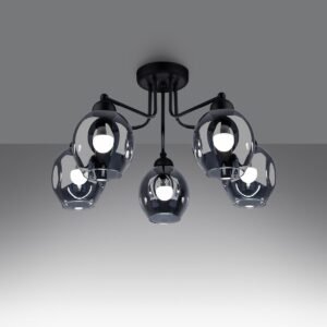 Multi Arm Ceiling Light Fillan Five Light Black Multi Arm Ceiling Lights Great Lighting UK Ltd