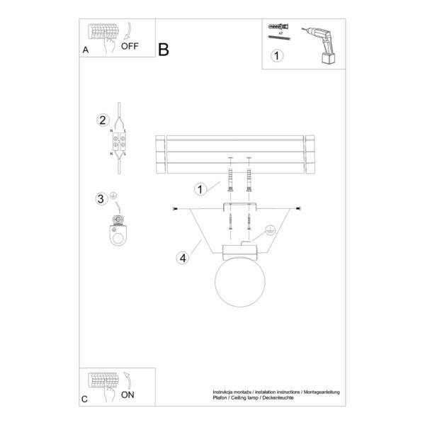 Ceiling Lamp Yoli 1 White - Image 5