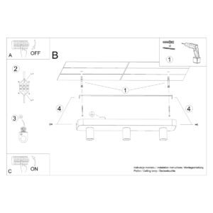 Ceiling Lamp Tavo 3 Track Lighting Great Lighting UK Ltd