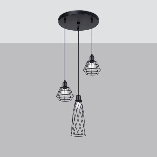 Pendant Lamp Suba 3p Black - Image 2