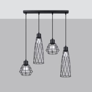 Pendant Lamp Suba 4l Black Multi Pendants Great Lighting UK Ltd