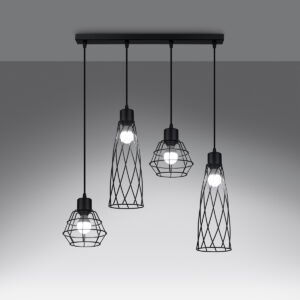 Pendant Lamp Suba 4l Black Multi Pendants Great Lighting UK Ltd