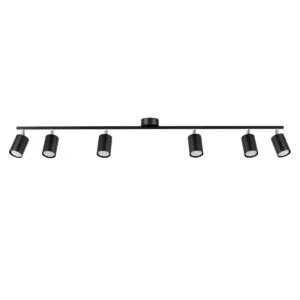 Lemmi Six Light Black LED Spotlight Bar 6 Light Spotlights Great Lighting UK Ltd