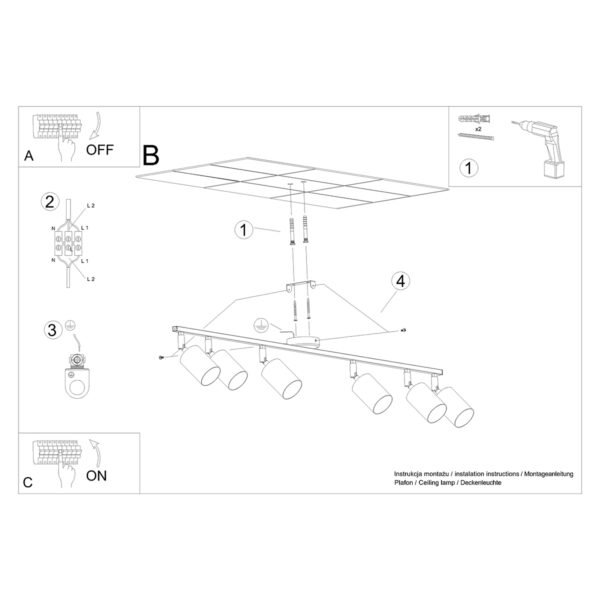 Ceiling Lamp Lemmi 6l Black - Image 5