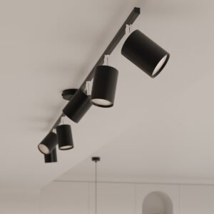 Ceiling Lamp Lemmi 6l Black Track Lighting Great Lighting UK Ltd