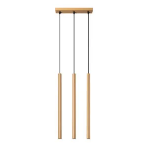 Pendant Lamp Pastelo Three Light Gold Bar & Linear Pendant Lights Great Lighting UK Ltd