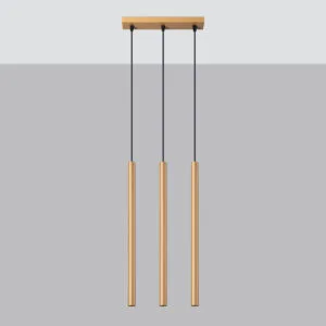 Pendant Lamp Pastelo Three Light Gold Bar & Linear Pendant Lights Great Lighting UK Ltd