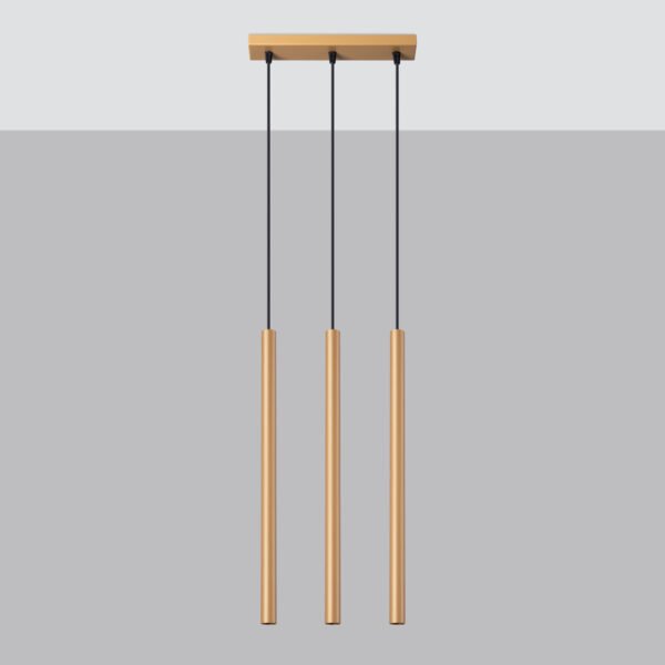 Pendant Lamp Pastelo 3l Gold Multi Pendants Great Lighting UK Ltd