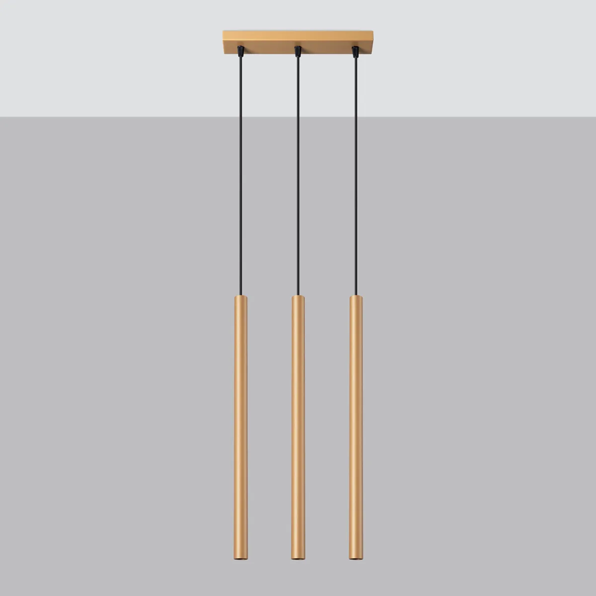 Pendant Lamp Pastelo Three Light Gold Bar & Linear Pendant Lights Great Lighting UK Ltd