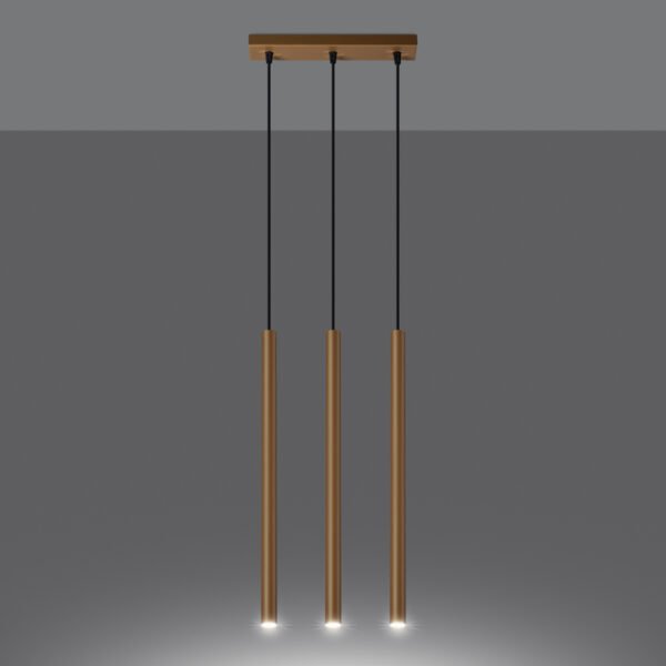 Pendant Lamp Pastelo 3l Gold Multi Pendants Great Lighting UK Ltd