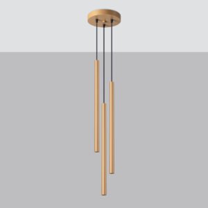 Pendant Lamp Pastelo 3p Gold Multi Pendants Great Lighting UK Ltd