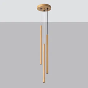 Pendant Lamp Pastelo Three Light Gold Brushed Gold Lighting Great Lighting UK Ltd