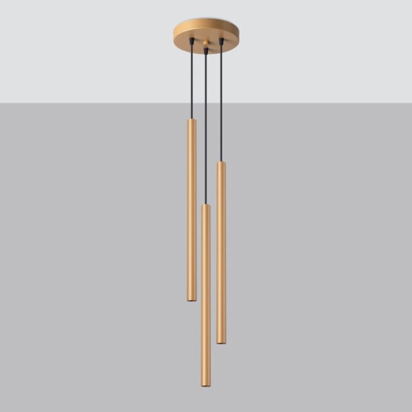 Pendant Lamp Pastelo 3p Gold - Image 2