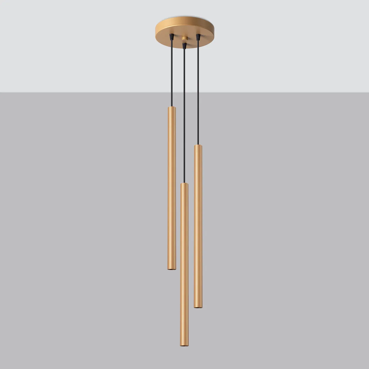 Pendant Lamp Pastelo Three Light Gold Brushed Gold Lighting Great Lighting UK Ltd