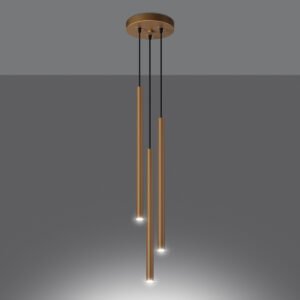 Pendant Lamp Pastelo 3p Gold Multi Pendants Great Lighting UK Ltd