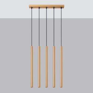 Pendant Lamp Pastelo 5l  Gold Multi Pendants Great Lighting UK Ltd