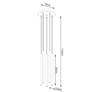 Pendant Lamp Pastelo 5p White Multi Pendants Great Lighting UK Ltd