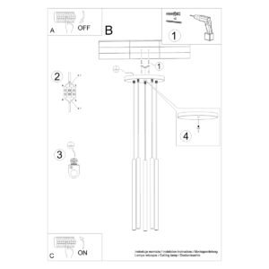 Pendant Lamp Pastelo 5p White Multi Pendants Great Lighting UK Ltd