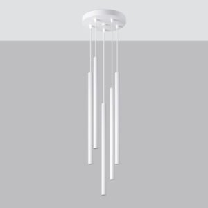 Pendant Lamp Pastelo 5p White Multi Pendants Great Lighting UK Ltd