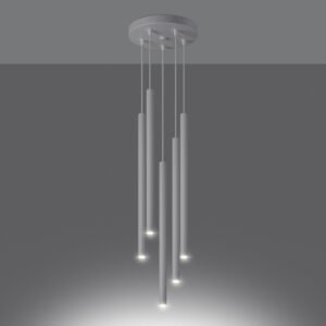 Pendant Lamp Pastelo 5p White Multi Pendants Great Lighting UK Ltd