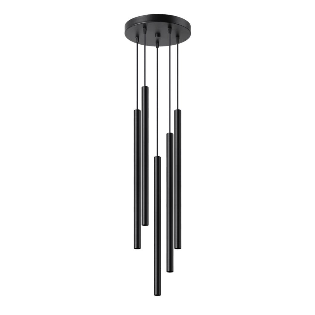 Pendant Lamp Pastelo Five Light Black