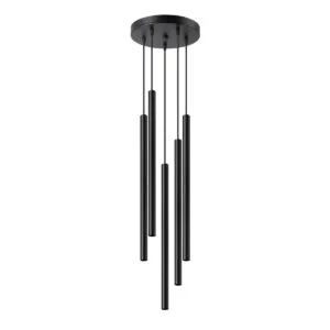 Pastelo 5-Light Cluster Pendant - Black Black Pendant Lights Great Lighting UK Ltd