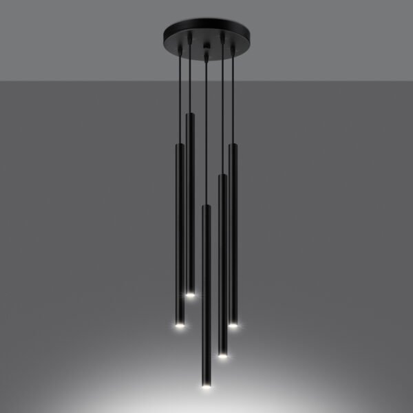 Pendant Lamp Pastelo 5p Black - Image 3
