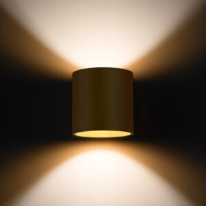 Wall Lamp Orbis 1 Gold Single Wall Lights Great Lighting UK Ltd