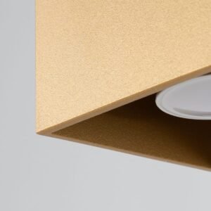Ceiling Lamp Quad Single Light Gold Brushed Gold Lighting Great Lighting UK Ltd