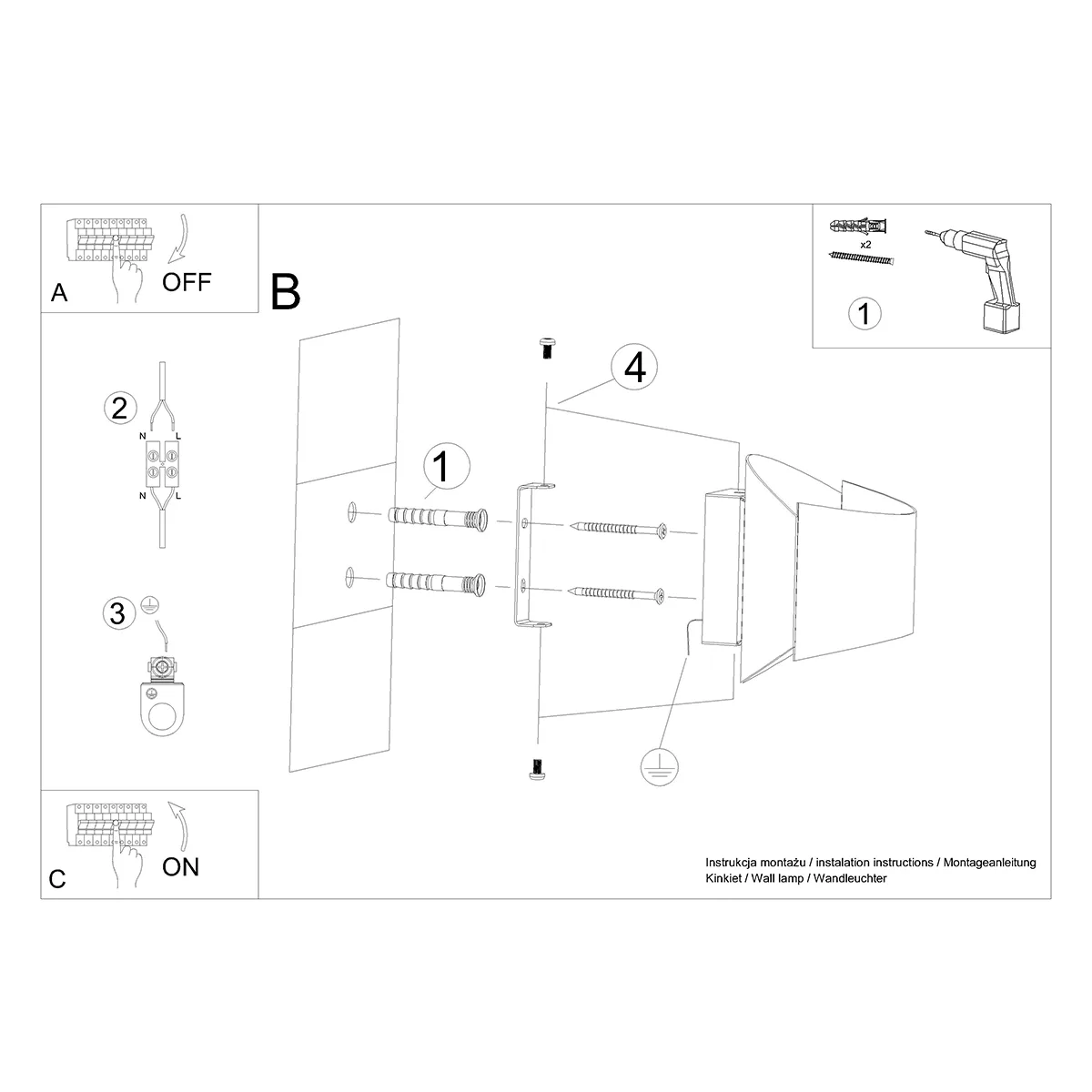 Toni Wall Light - White Box Wall Lights Great Lighting UK Ltd