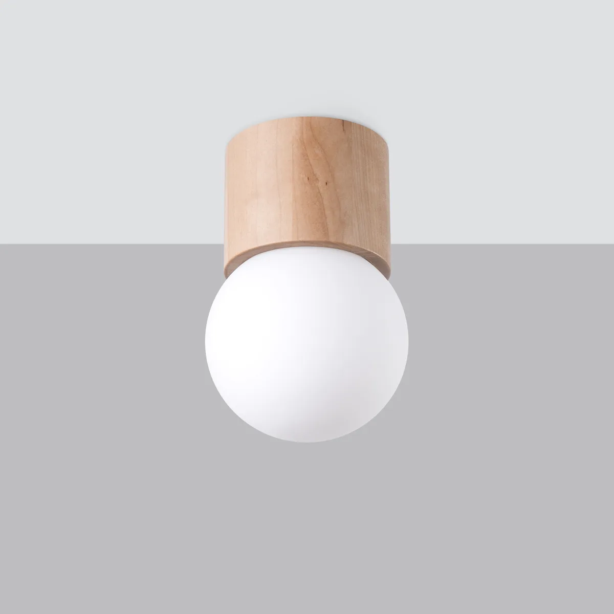 Wooden Ceiling Light Boomo 8cm Modern Single Ceiling Lights Great Lighting UK Ltd