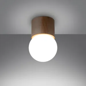 Wooden Ceiling Light Boomo 8cm Modern Single Ceiling Lights Great Lighting UK Ltd
