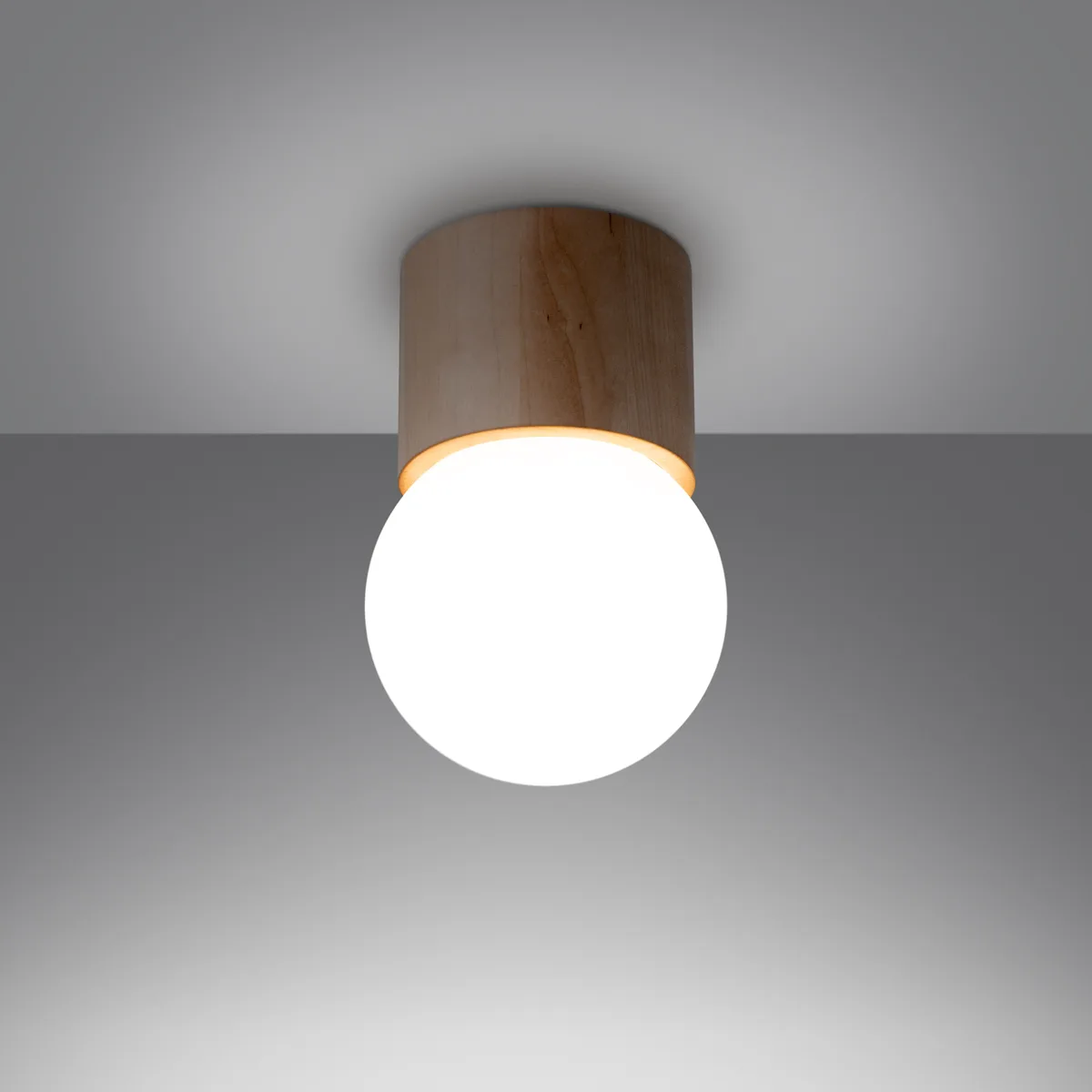 Wooden Ceiling Light Boomo 8cm Modern Single Ceiling Lights Great Lighting UK Ltd