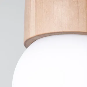 Wooden Ceiling Light Boomo 8cm Modern Single Ceiling Lights Great Lighting UK Ltd