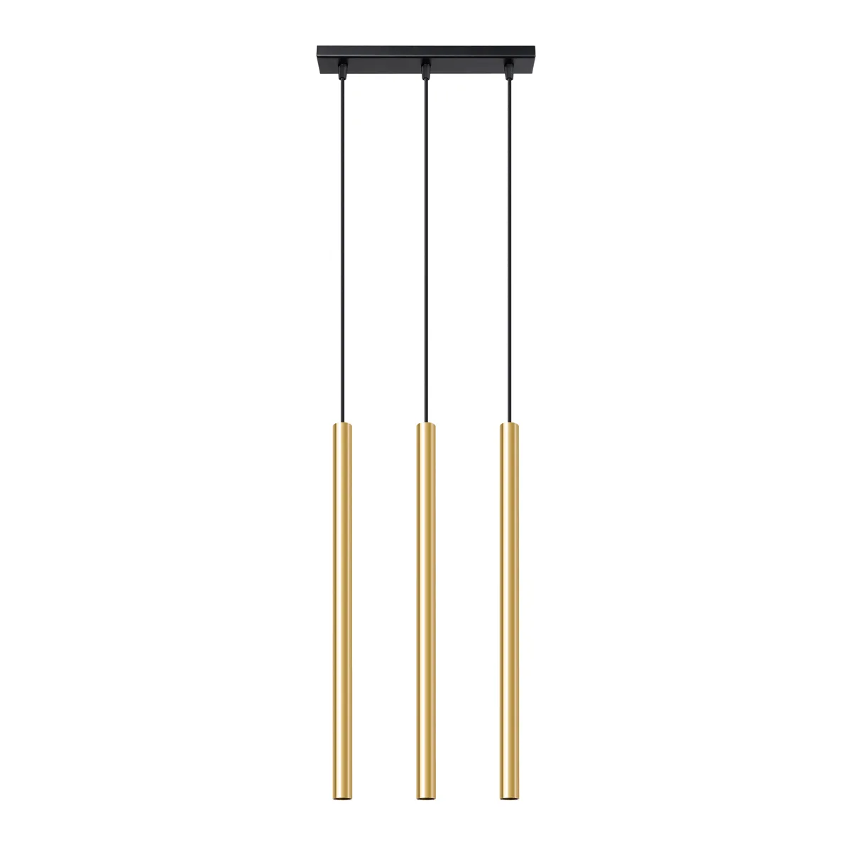 Pastelo 3-Light Linear Pendant - Polished Gold Bar & Linear Pendant Lights Great Lighting UK Ltd