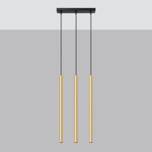 Pendant Lamp Pastelo 3l Polished Gold Multi Pendants Great Lighting UK Ltd