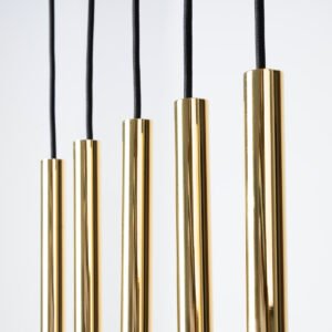 Pendant Lamp Pastelo 5l Polished Gold Multi Pendants Great Lighting UK Ltd
