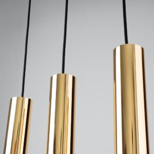 Pendant Lamp Lagos 3 Polished Gold Multi Pendants Great Lighting UK Ltd