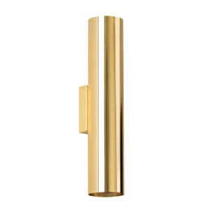 Wall Lamp Lagos 2 Polished Gold Double Wall Lights Great Lighting UK Ltd
